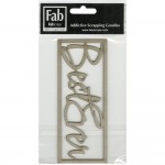 Chipboard tekst Best Ever