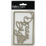 Chipboard tekst Dream Big