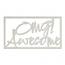 Chipboard tekst Omg Awesome