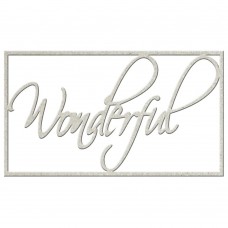 Chipboard tekst Wonderful