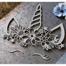Chipboard Unicorn face Chipboard Unicorn face