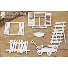 Chipboard Mama's porch - Ramen en hekjes