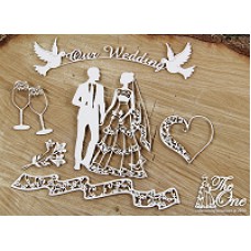 Chipboard Our Wedding set