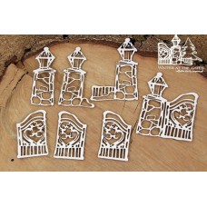 Chipboard Winter gates - grote hekken