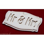 Chipboard plaquette Mr & Mrs Chipboard plaquette Mr & Mrs