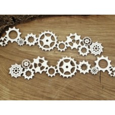 Chipboard Steampunk - tandwielen rand