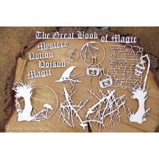 Chipboard pakket - the Great Book of Magic Chipboard pakket - the Great Book of Magic
