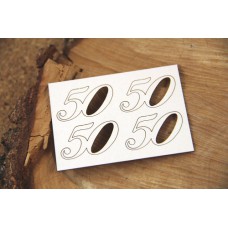 Chipboard cijfer 50