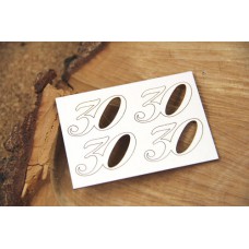 Chipboard cijfer 30