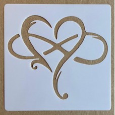 Sjabloon 10 x 10 cm - Harten 01 Sjabloon 10 x 10 cm - Harten 01