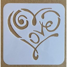 Sjabloon 10 x 10 cm - Harten 08 Sjabloon 10 x 10 cm - Harten 08