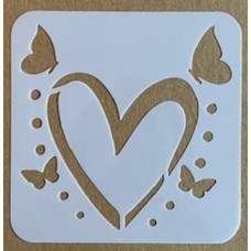 Sjabloon 10 x 10 cm - Harten 11