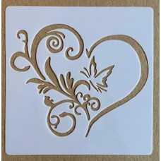 Sjabloon 10 x 10 cm - Harten 17