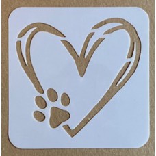 Sjabloon 10 x 10 cm - Harten 19