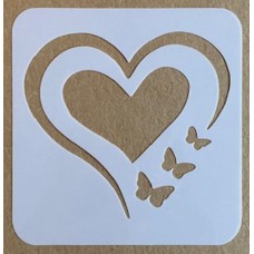 Sjabloon 10 x 10 cm - Harten 20