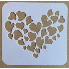 Sjabloon 10 x 10 cm - Harten 26