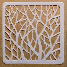 Sjabloon 10 x 10 cm - Bomen, bladeren en bloemen 03
