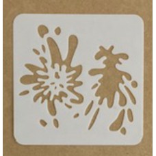 Sjabloon 10 x 10 cm - Spetters / spatten 02