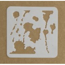 Sjabloon 10 x 10 cm - Spetters / spatten 03