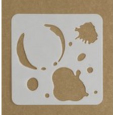 Sjabloon 10 x 10 cm - Spetters / spatten 04