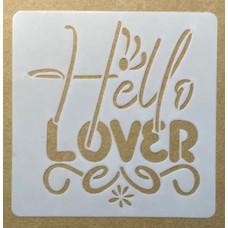 Sjabloon 10 x 10 cm - tekst Hello lover
