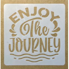 Sjabloon 10 x 10 cm - tekst Enjoy the journey