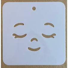 Sjabloon 10 x 10 cm - Gezichtje 01