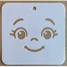 Sjabloon 10 x 10 cm - Gezichtje 05