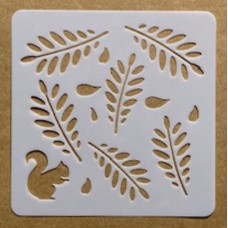 Sjabloon 10 x 10 cm - Bomen, bladeren en bloemen 06