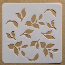 Sjabloon 10 x 10 cm - Bomen, bladeren en bloemen 09