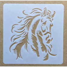 Sjabloon 10 x 10 cm - natuur Paard