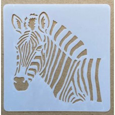 Sjabloon 10 x 10 cm - natuur Zebra