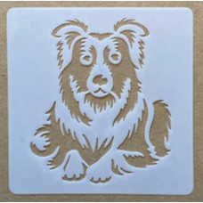Sjabloon 10 x 10 cm - natuur Australische herder