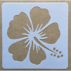 Sjabloon 10 x 10 cm - natuur Hibiscusbloem