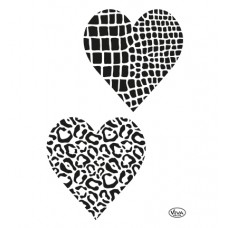Mask stencil Hearts animalprint