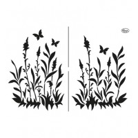 Mask stencil Grass meadow