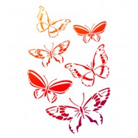 Mask stencil Butterflies swarm
