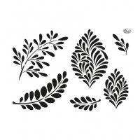 Mask stencil Modern leaves