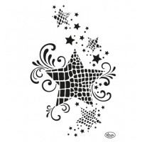 Mask stencil Star with animalprint