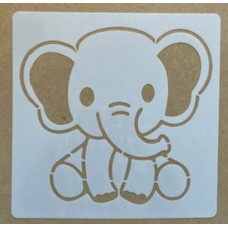 Sjabloon 15 x 15 cm - dieren Olifant