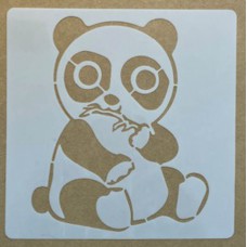 Sjabloon 15 x 15 cm - dieren Panda
