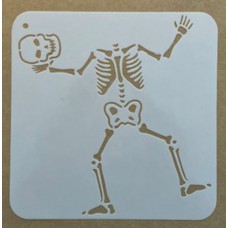 Sjabloon 15 x 15 cm - halloween Skelet