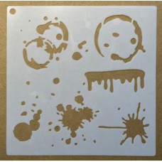 Sjabloon 15 x 15 cm - Spatten