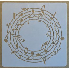 Sjabloon 15 x 15 cm - Muziek 01