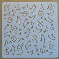 Sjabloon 15 x 15 cm - Muziek 02