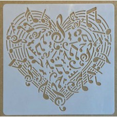 Sjabloon 15 x 15 cm - Muziek 03