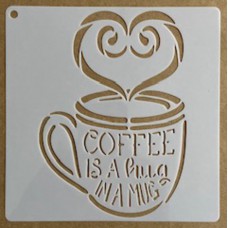 Sjabloon 15 x 15 cm - Coffee 03