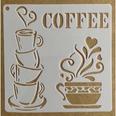 Sjabloon 15 x 15 cm - Coffee 04