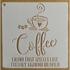 Sjabloon 15 x 15 cm - Coffee 05