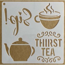Sjabloon 15 x 15 cm - Tea